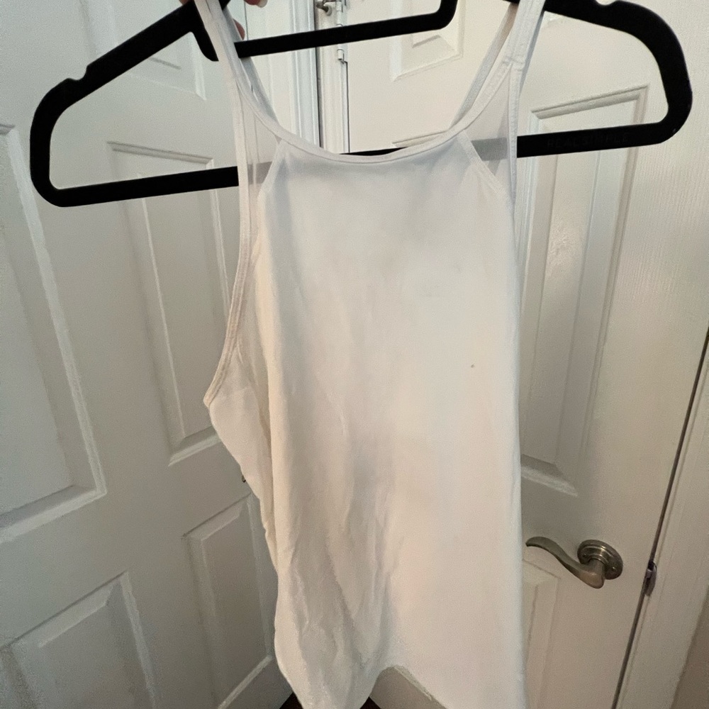 White Lululemon workout top